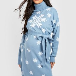 BOOHOO Snowflake Maternity dress